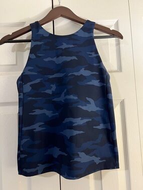 Athleta Blue Camo Sleeveless Tank Top